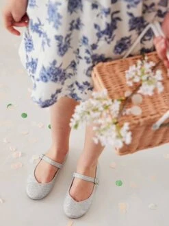Ballerines à Paillettes Fille Bleu - Vertbaudet