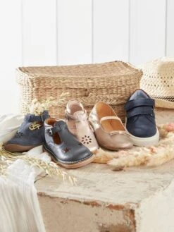 Ballerines Cuir Fille Bleu Marine - Vertbaudet -Pampero Boutique ballerines cuir fille 2