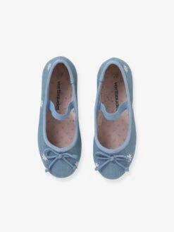 Ballerines Fille En Toile Brodée Bleu - Vertbaudet 10 Ballerines Fille En Toile Brodée Bleu - Vertbaudet -Pampero Boutique ballerines fille en toile brodee 3