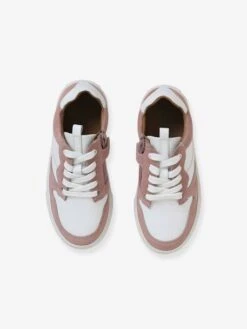 Baskets Cuir Fille Lacées Et Zippées Rose - Vertbaudet -Pampero Boutique baskets cuir fille lacees et zippees 4