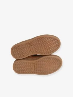 Baskets Cuir Fille Lacées Et Zippées Détails Paillettes Camel Avec Paillette - Vertbaudet -Pampero Boutique baskets cuir fille lacees et zippees details paillettes 5