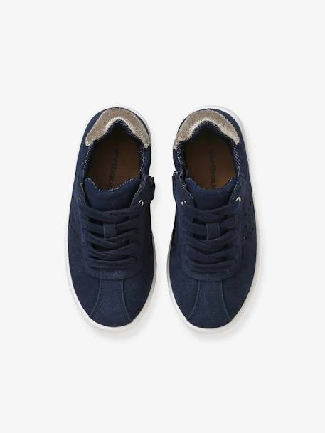 Baskets Cuir Fille Lacées Et Zippées Détails Paillettes Rose - Vertbaudet 6 Baskets Cuir Fille Lacées Et Zippées Détails Paillettes Rose - Vertbaudet – Image 4