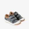 Baskets Cuir Garçon Collection Maternelle Gris Foncé - Vertbaudet