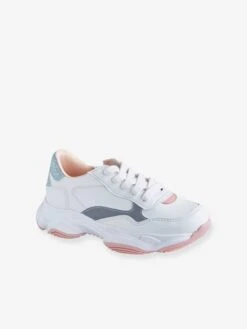 Baskets Lacées Et Zippées Fille Esprit Running Blanc - Vertbaudet -Pampero Boutique baskets lacees et zippees fille esprit running 2