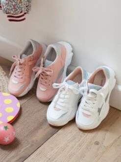 Baskets Lacées Et Zippées Fille Esprit Running Blanc - Vertbaudet