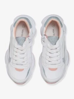 Baskets Lacées Et Zippées Fille Esprit Running Blanc - Vertbaudet -Pampero Boutique baskets lacees et zippees fille esprit running 5