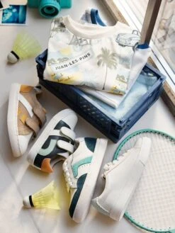 Baskets Lacées Et Zippées Garçon En Cuir Blanc - Vertbaudet -Pampero Boutique baskets lacees et zippees garcon en cuir 2