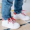Baskets MID Bébé Garçon En Cuir Blanc - Vertbaudet -Pampero Boutique baskets mid bebe garcon en cuir