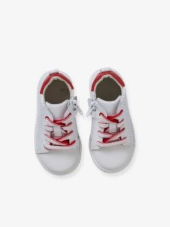 Baskets MID Bébé Garçon En Cuir Blanc - Vertbaudet -Pampero Boutique baskets mid bebe garcon en cuir 4