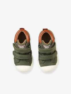 Baskets Mid Bébé Mixte Scratchées Kaki - Vertbaudet -Pampero Boutique baskets mid bebe mixte scratchees 3