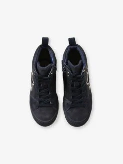 Baskets Mid Cuir Fille Lacées Et Zippées Gris - Vertbaudet -Pampero Boutique baskets mid cuir fille lacees et zippees 3