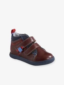 Baskets Mid En Cuir Bébé Garçon Marron - Vertbaudet