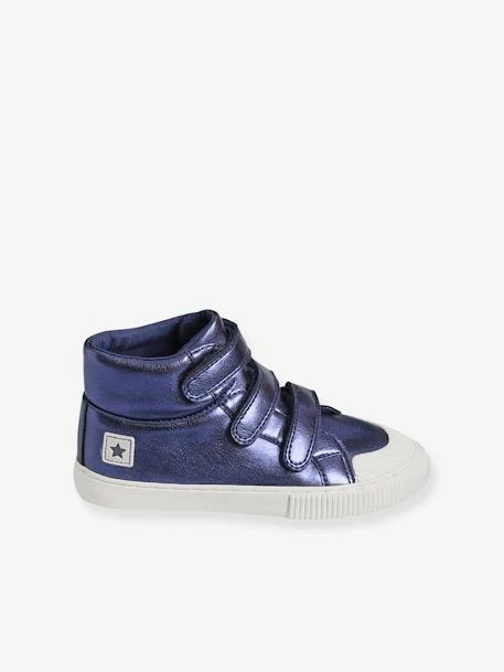 Baskets Mid Scratchées Fille Bleu Metallisé - Vertbaudet 4 Baskets Mid Scratchées Fille Bleu Metallisé - Vertbaudet – Image 2