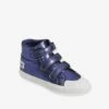 Baskets Mid Scratchées Fille Bleu Metallisé - Vertbaudet
