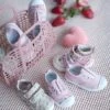 Baskets Montantes Bébé Fille Rose Fleuri - Vertbaudet -Pampero Boutique baskets montantes bebe fille