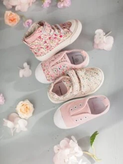 Baskets Montantes Bébé Fille Rose Fleuri - Vertbaudet -Pampero Boutique baskets montantes bebe fille 3