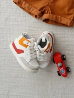 Baskets Montantes Bébé Garçon Blanc - Vertbaudet -Pampero Boutique baskets montantes bebe garcon 1