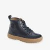 Baskets Montantes Cuir Garçon Lacées Et Zippées Marine - Vertbaudet -Pampero Boutique baskets montantes cuir garcon lacees et zippees