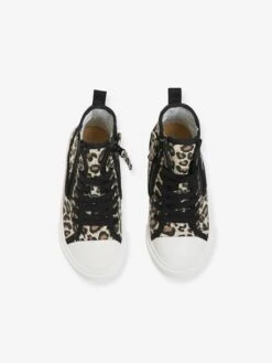 Baskets Montantes Fille En Toile Imprime Leopard - Vertbaudet -Pampero Boutique baskets montantes fille en toile 3