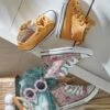 Baskets Montantes Fille En Toile Fantaisie Aop Fleuri - Vertbaudet -Pampero Boutique baskets montantes fille en toile fantaisie