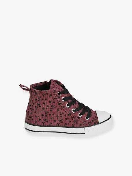 Baskets Montantes Laces Et Zippées Velours Fille Vieux Rose - Vertbaudet 4 Baskets Montantes Laces Et Zippées Velours Fille Vieux Rose - Vertbaudet – Image 2