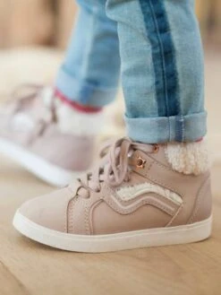 Baskets Montantes Zippées + Lacets Fille En Cuir Nude - Vertbaudet 13 Baskets Montantes Zippées + Lacets Fille En Cuir Nude - Vertbaudet -Pampero Boutique baskets montantes zippees lacets fille en cuir 5