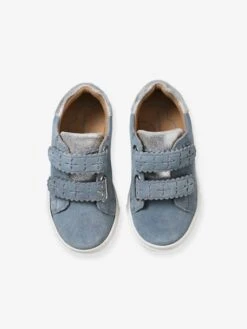 Baskets Scratchées Cuir Fille Collection Maternelle Bleu Jean - Vertbaudet -Pampero Boutique baskets scratchees cuir fille collection maternelle 3