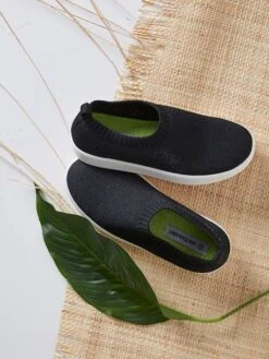 Baskets Slip-on Fille éco-responsables Noir - Vertbaudet