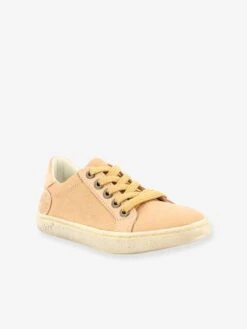 Baskets Sneakers Cuir Fille Lykool KICKERS® Rose - Kickers