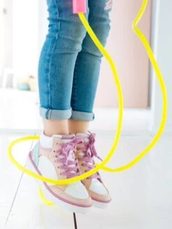 Baskets Zippées à Lacets Fille Blanc - Vertbaudet