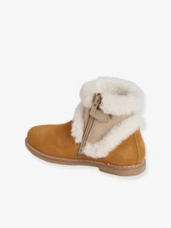 Boots Bicolores Cuir Fourrées Fille Camel - Vertbaudet 9 Boots Bicolores Cuir Fourrées Fille Camel - Vertbaudet -Pampero Boutique boots bicolores cuir fourrees fille 2