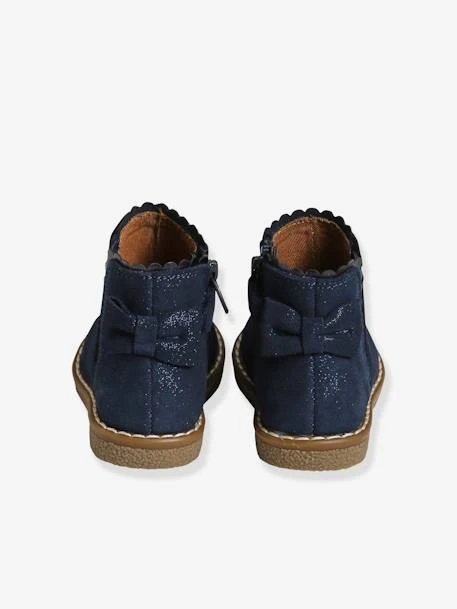 Boots Cuir Bébé Fille élastiqués Bleu Marine - Vertbaudet 8 Boots Cuir Bébé Fille élastiqués Bleu Marine - Vertbaudet – Image 6