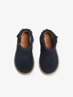 Boots Cuir Bébé Fille Frangées Bleu Marine - Vertbaudet -Pampero Boutique boots cuir bebe fille frangees 4