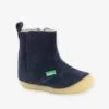 Boots Cuir Bébé Fille Socool KICKERS® 1ers Pas Marine - Kickers