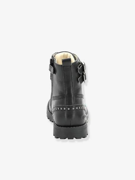 Boots Cuir Fille Groorock KICKERS® Noir - Kickers 7 Boots Cuir Fille Groorock KICKERS® Noir - Kickers – Image 5