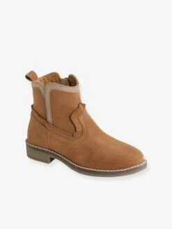 Boots Cuir Fille Zippées Marron - Vertbaudet -Pampero Boutique boots cuir fille zippees 2