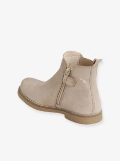 Boots Cuir Fille Zippées Et élastiquées Marron Irisé - Vertbaudet -Pampero Boutique boots cuir fille zippees et elastiquees 4