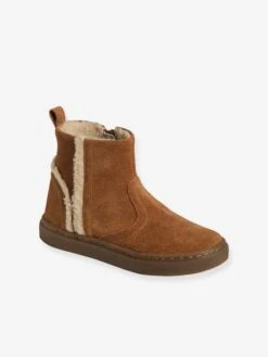 Boots Cuir Fourrés Fille Camel - Vertbaudet -Pampero Boutique boots cuir fourres fille 3