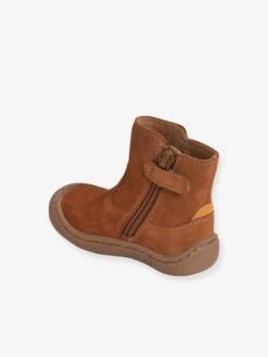 Boots Cuir Souple Bébé Fille 4 Pattes Marron - Vertbaudet -Pampero Boutique boots cuir souple bebe fille 4 pattes 2