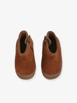 Boots Cuir Souple Bébé Fille 4 Pattes Marron - Vertbaudet -Pampero Boutique boots cuir souple bebe fille 4 pattes 3