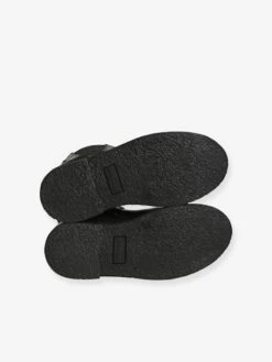 Boots En Cuir Bi-matière Fille Noir - Vertbaudet -Pampero Boutique boots en cuir bi matiere fille 4