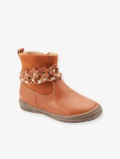 Boots En Cuir Fille Collection Maternelle Marron - Vertbaudet -Pampero Boutique boots en cuir fille collection maternelle 2