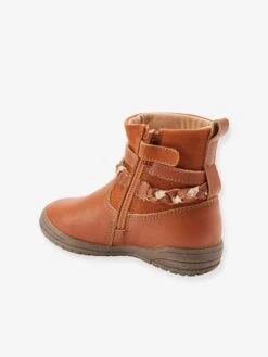 Boots En Cuir Fille Collection Maternelle Marron - Vertbaudet -Pampero Boutique boots en cuir fille collection maternelle 4