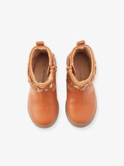 Boots En Cuir Fille Collection Maternelle Marron - Vertbaudet -Pampero Boutique boots en cuir fille collection maternelle 5