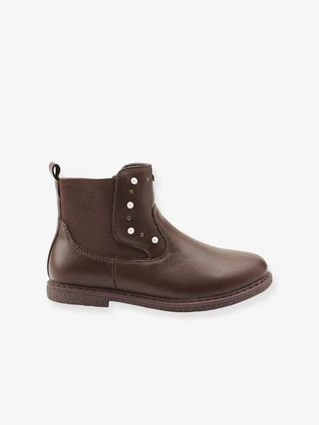 Boots Fantaisie Fille Petit Talon Marron - Vertbaudet 4 Boots Fantaisie Fille Petit Talon Marron - Vertbaudet – Image 2