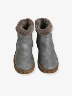 Boots Fantaisie Fourrés Fille Gris Clair - Vertbaudet -Pampero Boutique boots fantaisie fourres fille 4