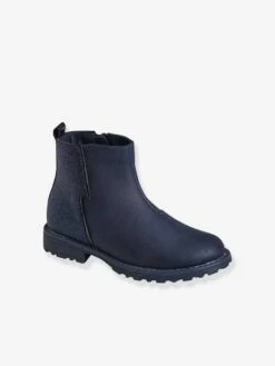 Boots Fantaisie Paillettes Fille Bleu Marine - Vertbaudet