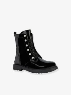 Boots Fille Eclair GEOX® Noir Fonce Uni - Geox -Pampero Boutique boots fille eclair geox 5