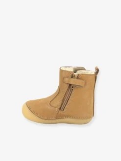 Boots Fourrées Cuir Bébé Garçon Socool Cho KICKERS® 1ers Pas Camel - Kickers -Pampero Boutique boots fourrees cuir bebe garcon socool cho kickers 1ers pas 2