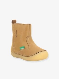 Boots Fourrées Cuir Bébé Garçon Socool Cho KICKERS® 1ers Pas Camel - Kickers